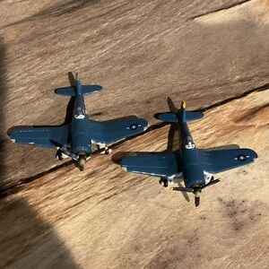 2 Disney Pixar Planes #7 Blue SKIPPER RILEY Mattel Die Cast Toy Aircraft’s